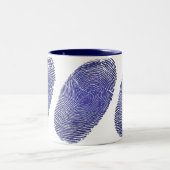 指紋のグラフィック ツートーンマグカップ (中央)