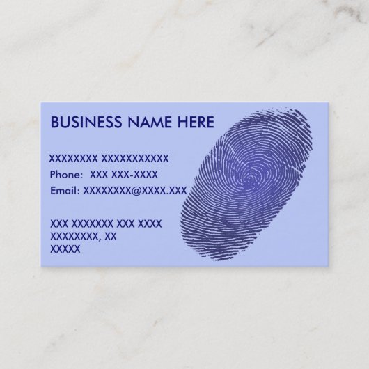 指紋のグラフィック 名刺 (正面)