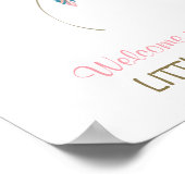 指紋のゲストブック ドリームキャッチャー 指紋 赤ちゃん ポスター (角)