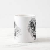 指紋のスカル コーヒーマグカップ (中央)