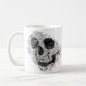 指紋のスカル コーヒーマグカップ (左)