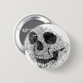 指紋のスカル 缶バッジ (正面&裏面)