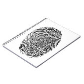 指紋のデザイン ノートブック (左側)