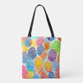 指紋カラフルパターン トートバッグ (裏面)