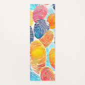 指紋カラフルパターン ヨガマット (正面)