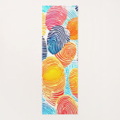 指紋カラフルパターン ヨガマット (裏面)