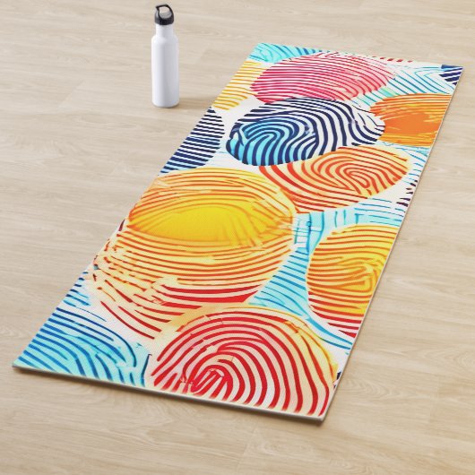 指紋カラフルパターン ヨガマット (インサイチュ)