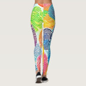 指紋カラフルパターン レギンス (裏面)