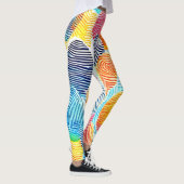指紋カラフルパターン レギンス (右)