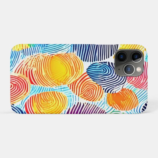 指紋カラフルパターン Case-Mate iPhoneケース (裏面(横))