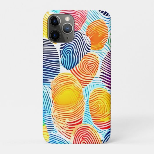 指紋カラフルパターン Case-Mate iPhoneケース (裏)