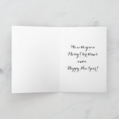 指紋クリスマスツリーの家族のカードの手書き シーズンカード (内部)