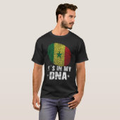 指紋セネガルのフラグ私のDnaにある Tシャツ (正面フル)