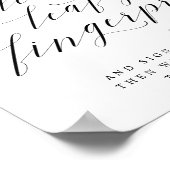 指紋ツリーのゲストブックサインをお願い ポスター (角)