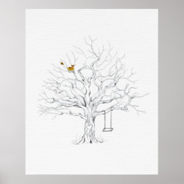 指紋ツリーのゲストブック ポスター
