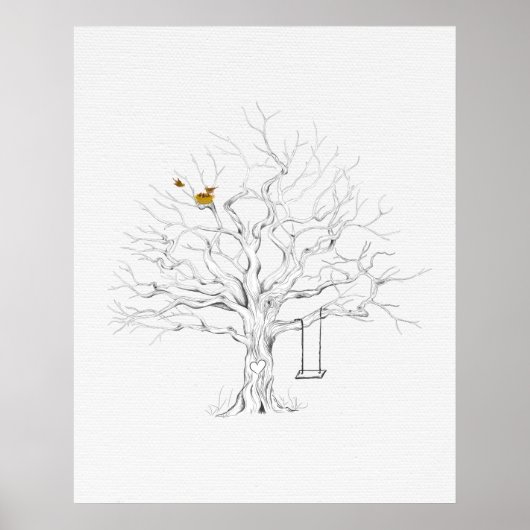 指紋ツリーのゲストブック ポスター (正面)