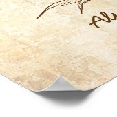 指紋ツリー結婚の緑(ヴィンテージ) ポスター (角)