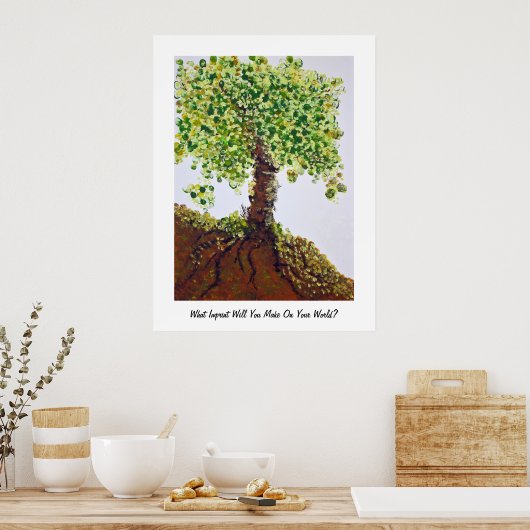 指紋ツリー ポスター (キッチン)