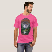 指紋デザインの幻想的な森のTシャツ Tシャツ (正面フル)