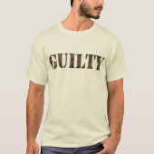 指紋デザイン付き有罪Tシャツ Tシャツ (正面)