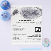 指紋デザイン・プライベート探偵調査員 チラシ (シングル)