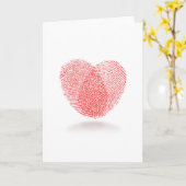 指紋ハートラブカード カード (黄色い花)