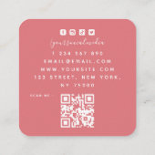 指紋ハート風船 イベントプランナー QRコード スクエア名刺 (裏面)