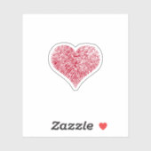 指紋ハート シール (シート)