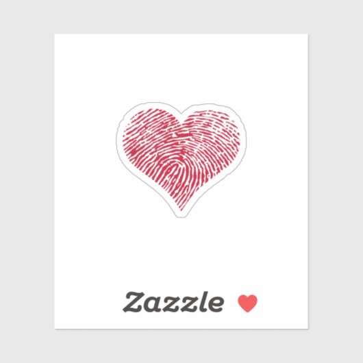指紋ハート シール (シート)