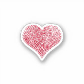 指紋ハート シール (正面)
