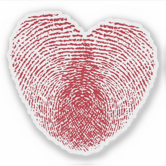 指紋ハート シール (正面)