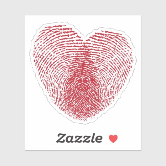 指紋ハート シール (シート)