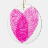 指紋ハート セラミックオーナメント (左)