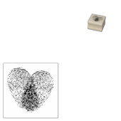 指紋ハート ラバースタンプ (押印)