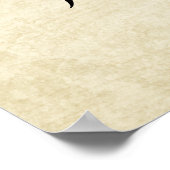 指紋バルーンイニシャルウェディングゲストブック ポスター (角)