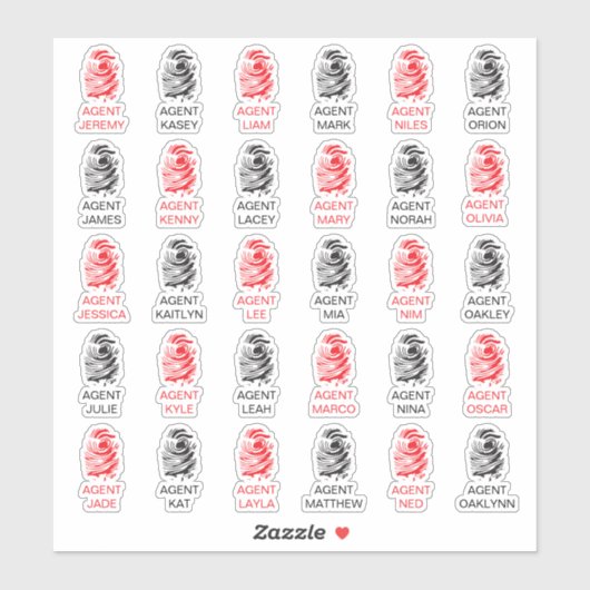 指紋パーソナライズされたスパイパーティーシール シール (シート)