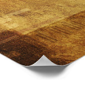 指紋付きアンティークコンパスバラ ポスター (角)