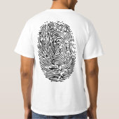 指紋付きオートバイスパークプラグ Tシャツ (裏面)