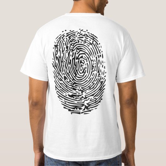 指紋付きオートバイスパークプラグ Tシャツ (裏面)