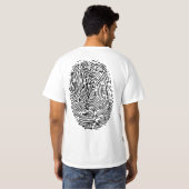 指紋付きオートバイスパークプラグ Tシャツ (裏面フル)