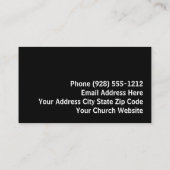 指紋十字空の墓教会の牧師 名刺 (裏面)