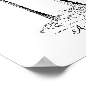 指紋森結婚のゲストブック ポスター (角)