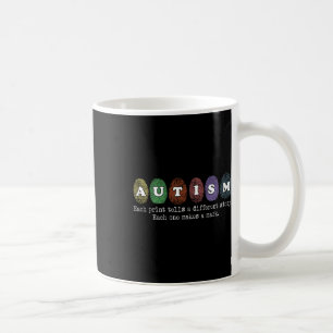 指紋自閉症それぞれのプリントがStを違う伝える コーヒーマグカップ