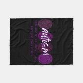 指紋自閉症それぞれのプリントがStを違う伝える フリースブランケット (正面(横))