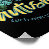 指紋自閉症それぞれのプリントがStを違う伝える ポスター (角)