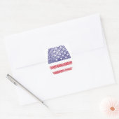 指紋認証アメリカ合衆国の国旗独立 スクエアシール (封筒)