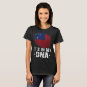 指紋認証サモア旗私のDnaに Tシャツ (正面フル)