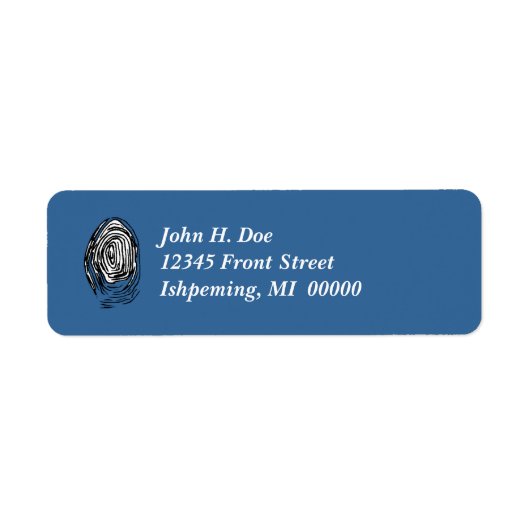 指紋認証PIラボテックCSI差出人住所ラベル ラベル (正面)