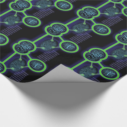 指紋識別科学 ラッピングペーパー (角)