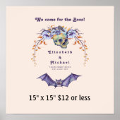 指紋 ツリー  リース ハロウィン BOOS 予算 ポスター (正面)